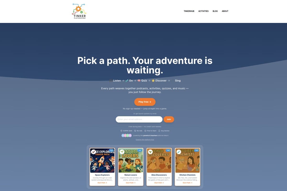 Tinker Playground interface preview